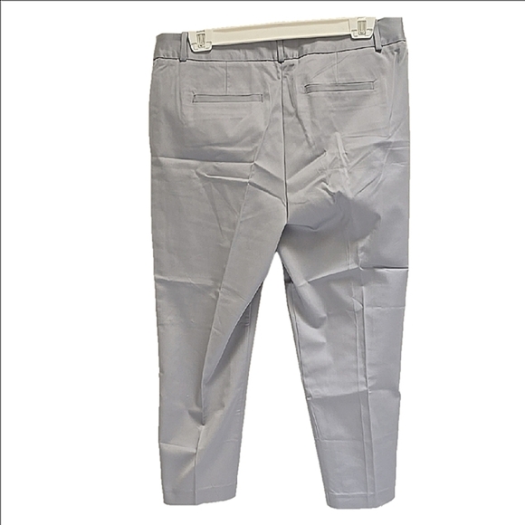 Liz Claiborne Emma Cotton Gray Sateen Womens Mid Rise Slim Fit Ankle Pant - Picture 5 of 8